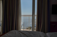 Rabac Hotel Valamar - Ausblick vom Bett aufs Meer